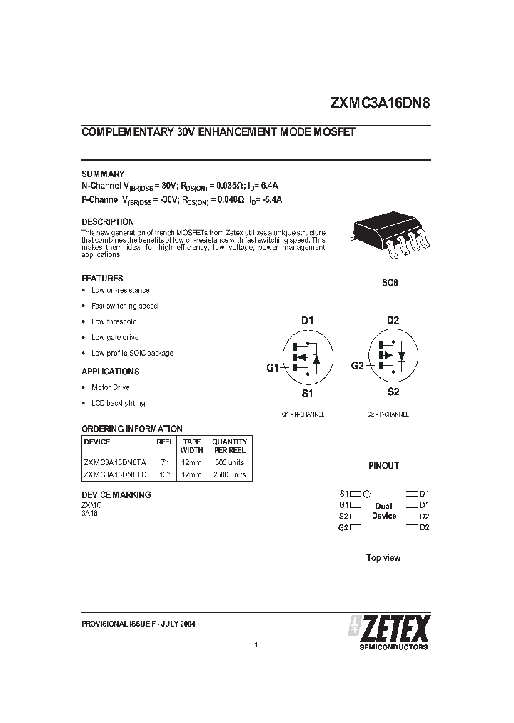 ZXMC3A16DN8_23244.PDF Datasheet