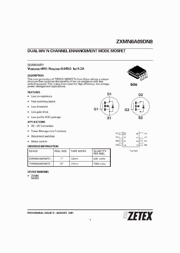 ZXMN6A09DN8_23143.PDF Datasheet