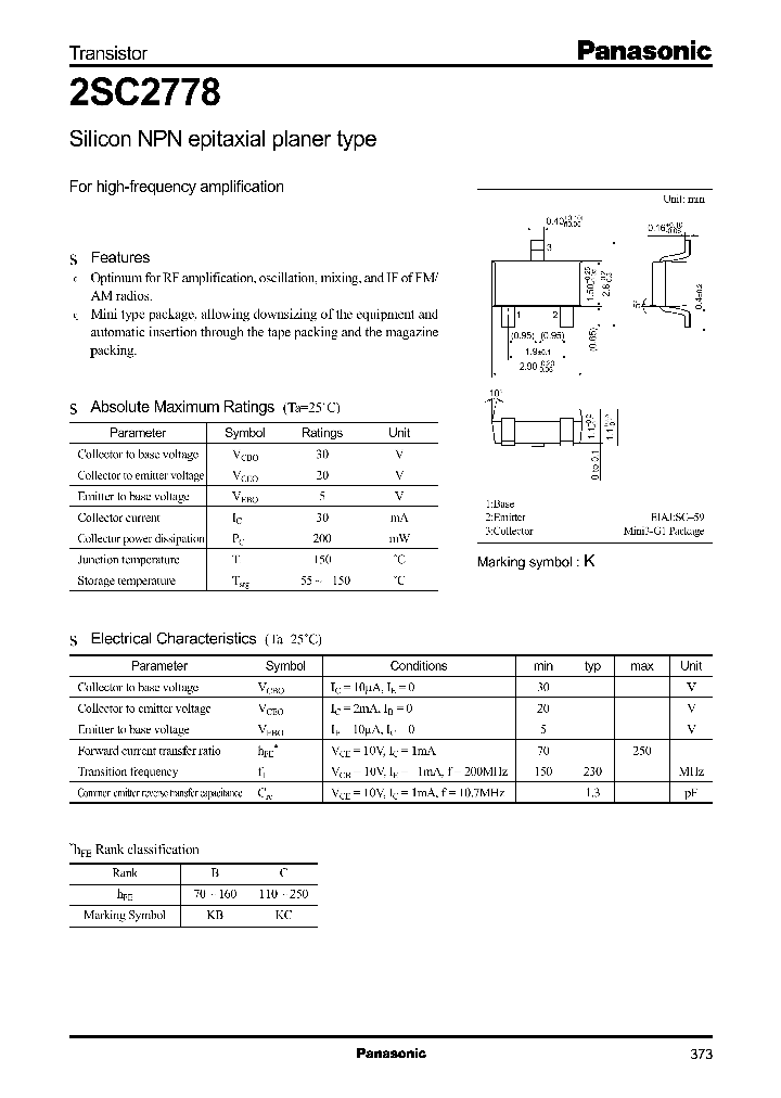 2SC2778_299647.PDF Datasheet