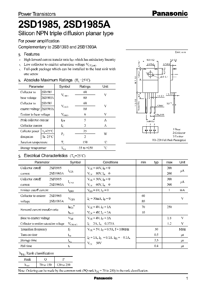 2SD1985_287052.PDF Datasheet