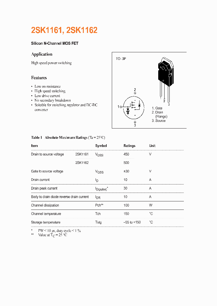 2SK1161_299368.PDF Datasheet