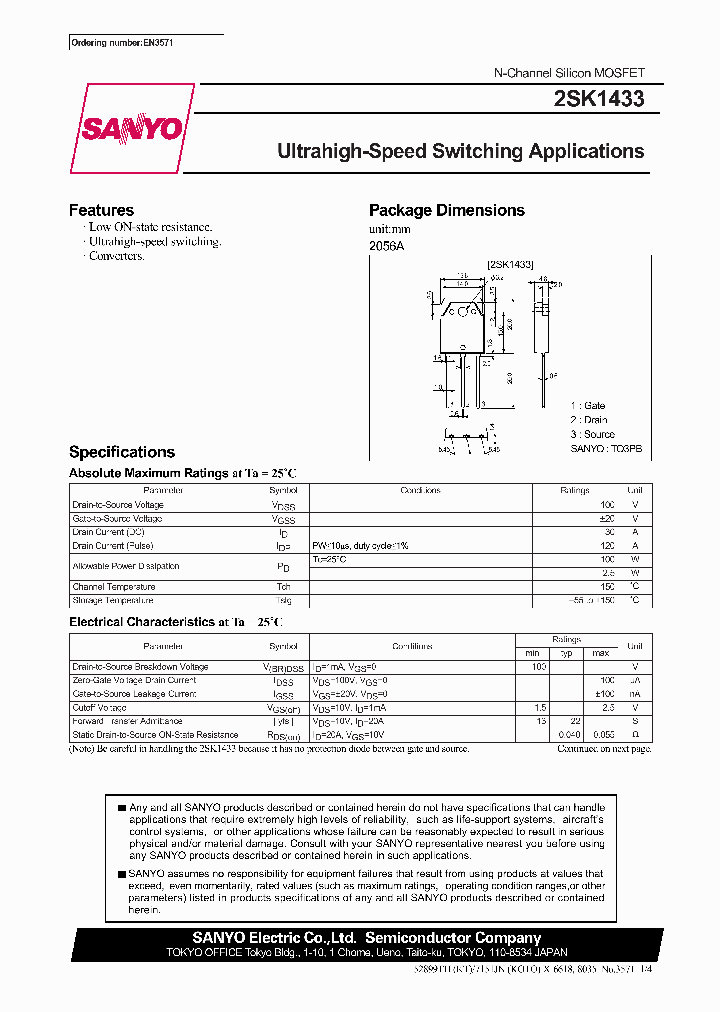 2SK1433_295085.PDF Datasheet