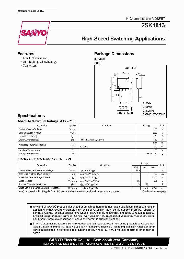 2SK1813_264809.PDF Datasheet