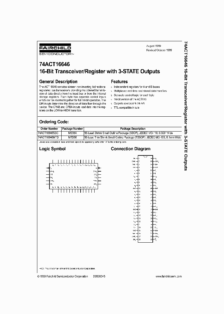 74ACT16646_292359.PDF Datasheet