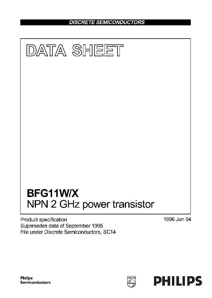 BFG11W_260792.PDF Datasheet