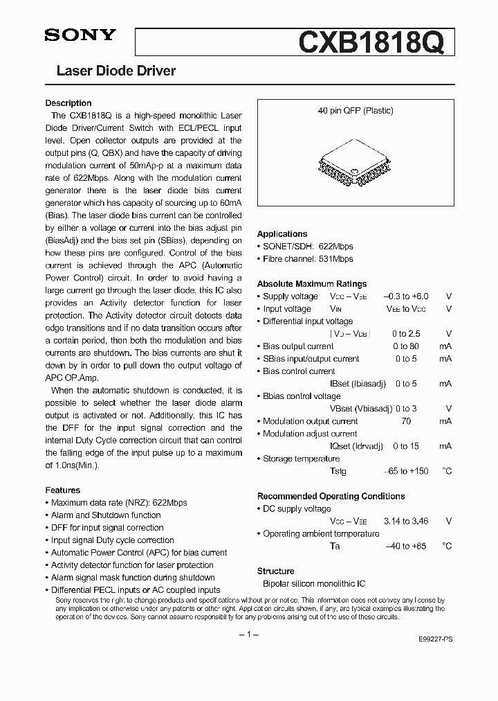 CXB1818Q_40405.PDF Datasheet