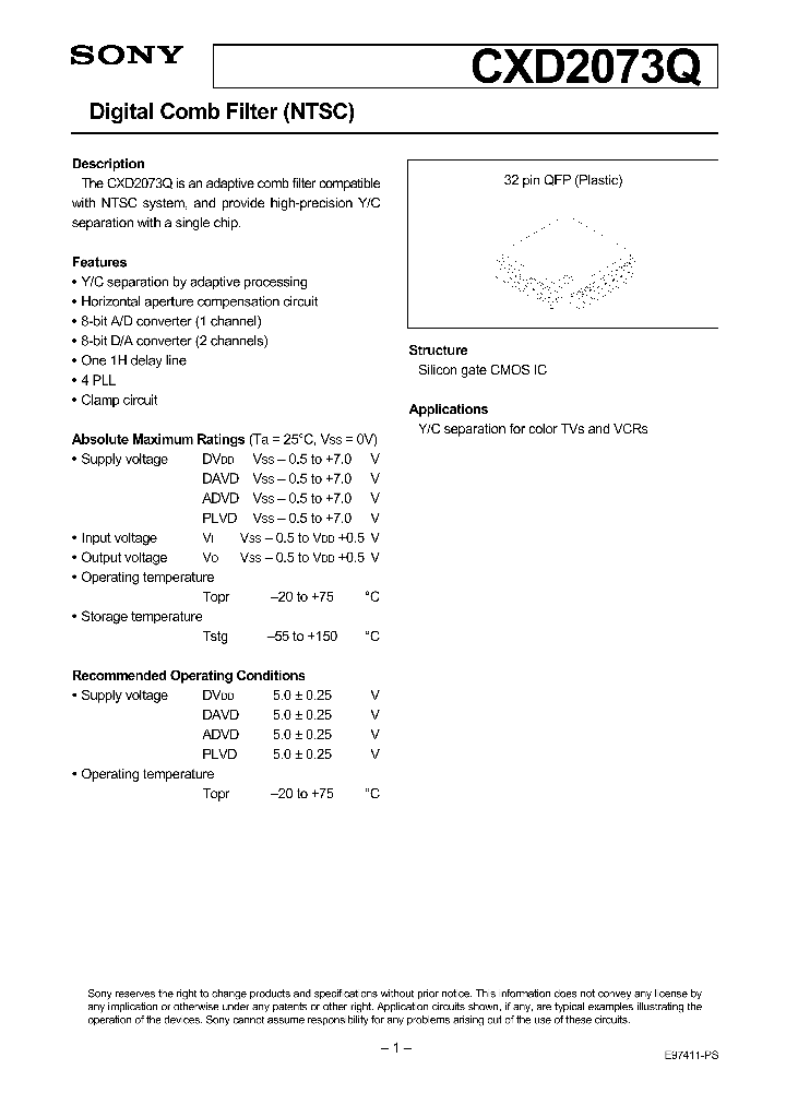 CXD2073Q_283066.PDF Datasheet