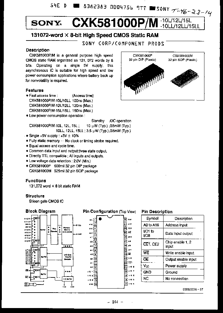 CXK581000M_259993.PDF Datasheet
