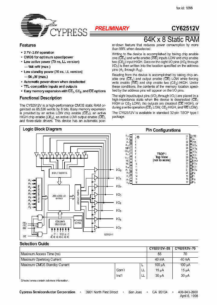 CY62512V_256546.PDF Datasheet