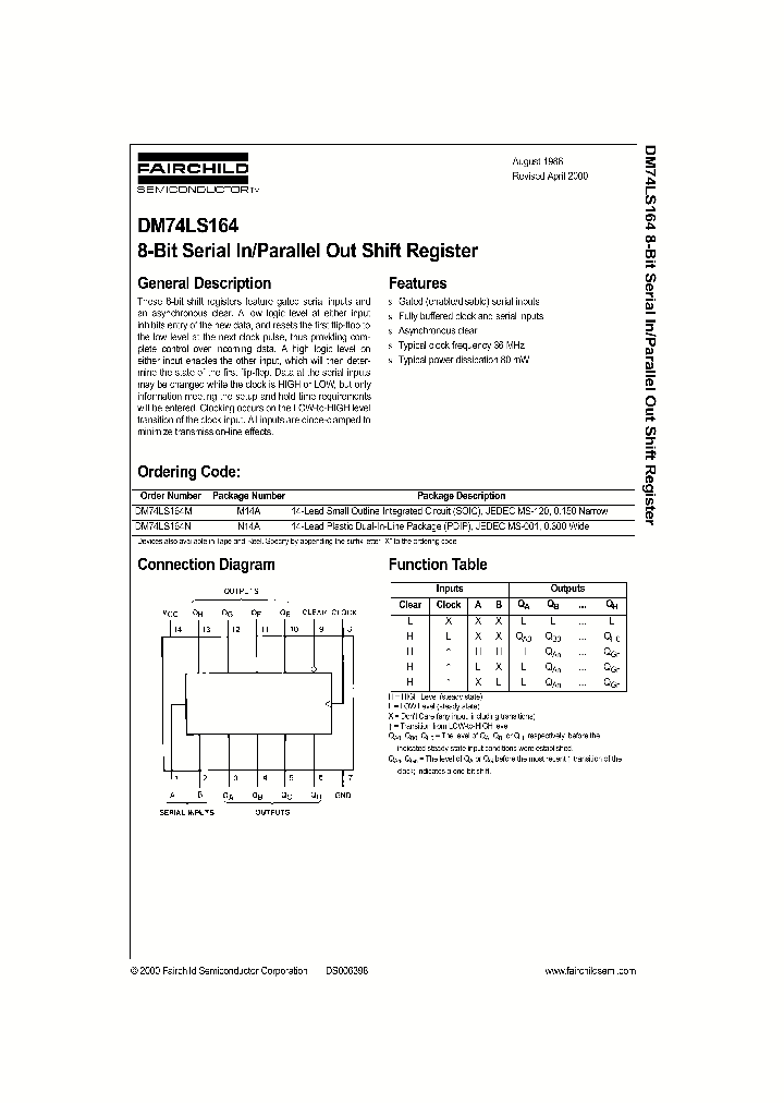 DM74LS164_78380.PDF Datasheet