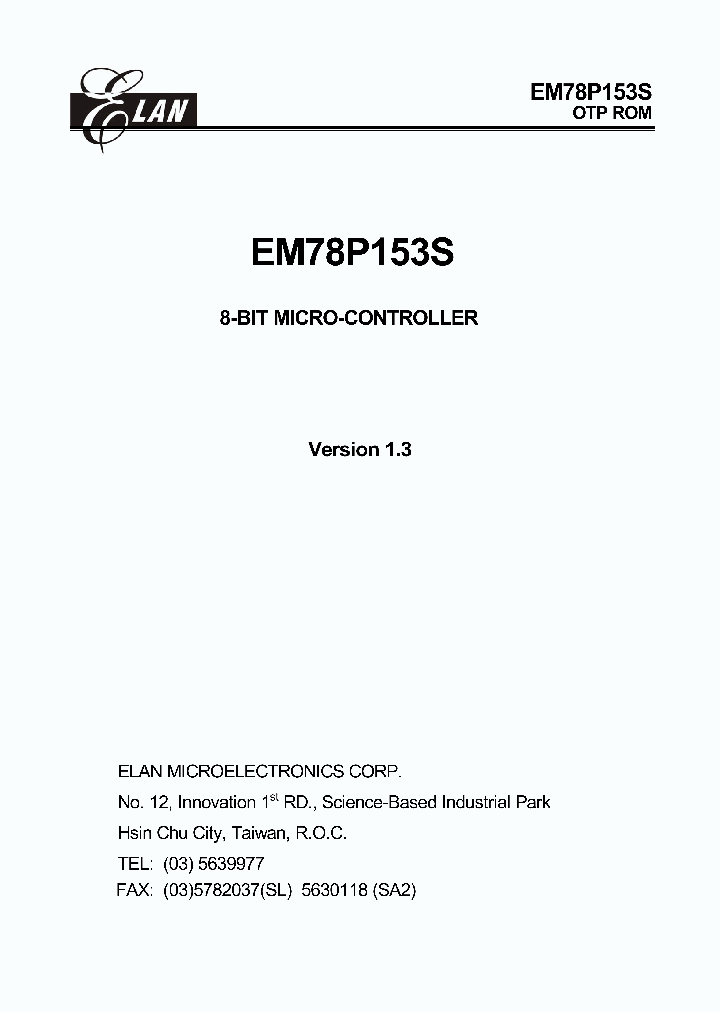 EM78P153_257021.PDF Datasheet