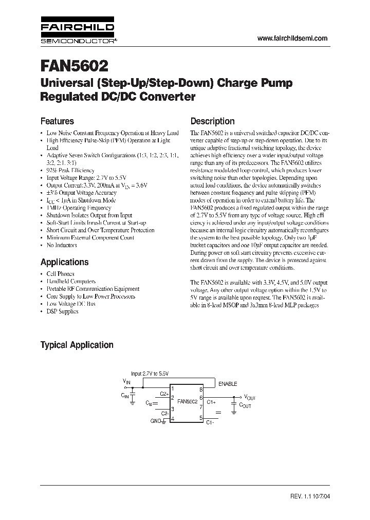 FAN5602MP33X_273353.PDF Datasheet