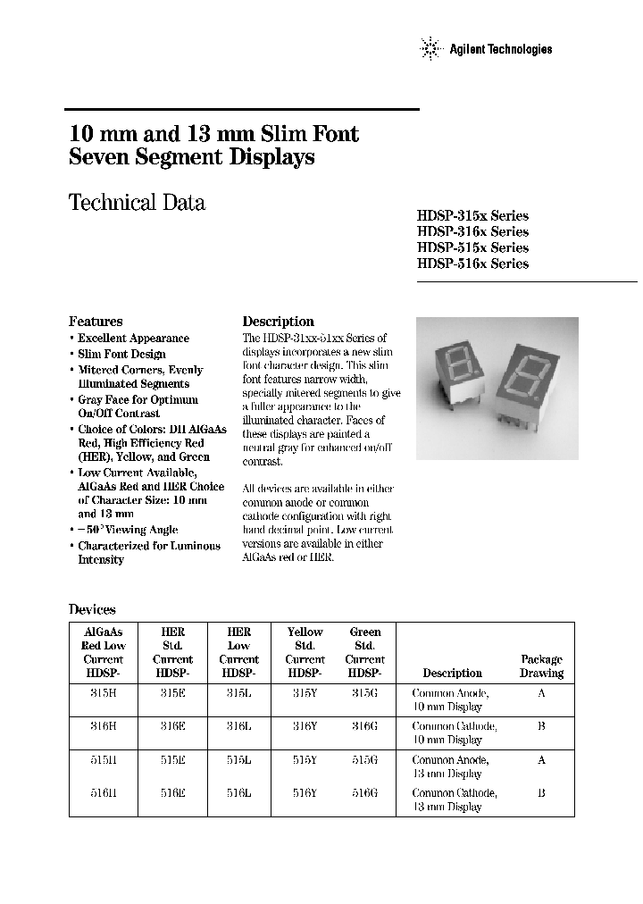 HDSP-315G-_283797.PDF Datasheet