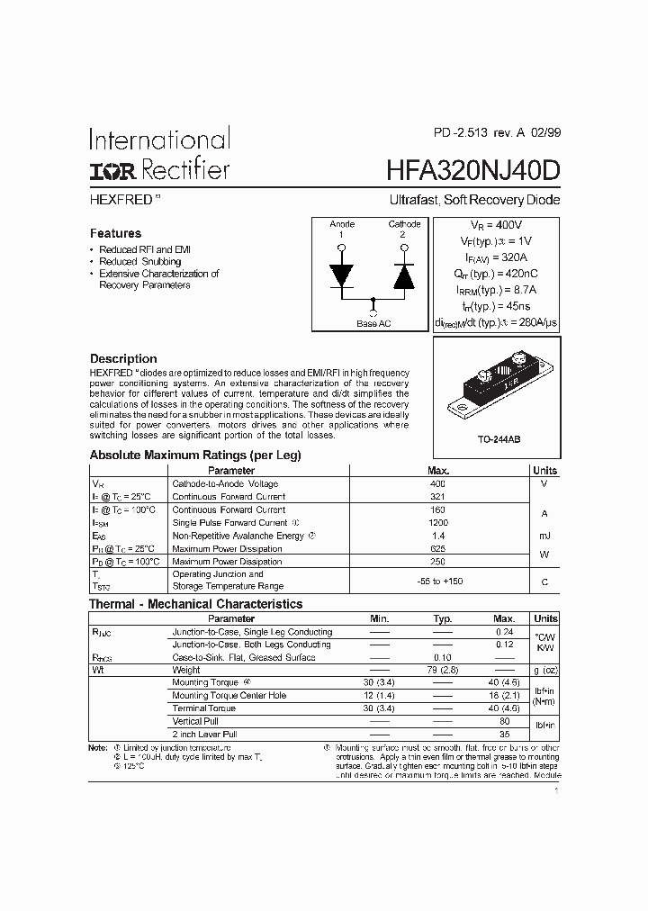 HFA320NJ40D_229174.PDF Datasheet