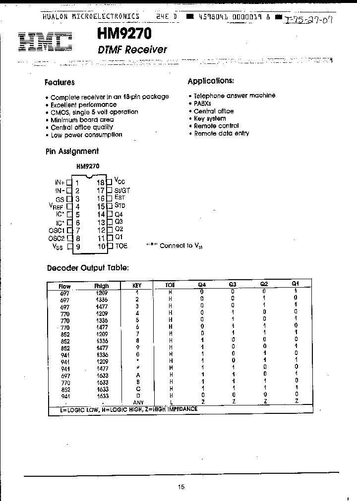 HM9270_291676.PDF Datasheet