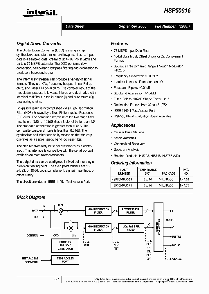 HSP50016JC_278521.PDF Datasheet