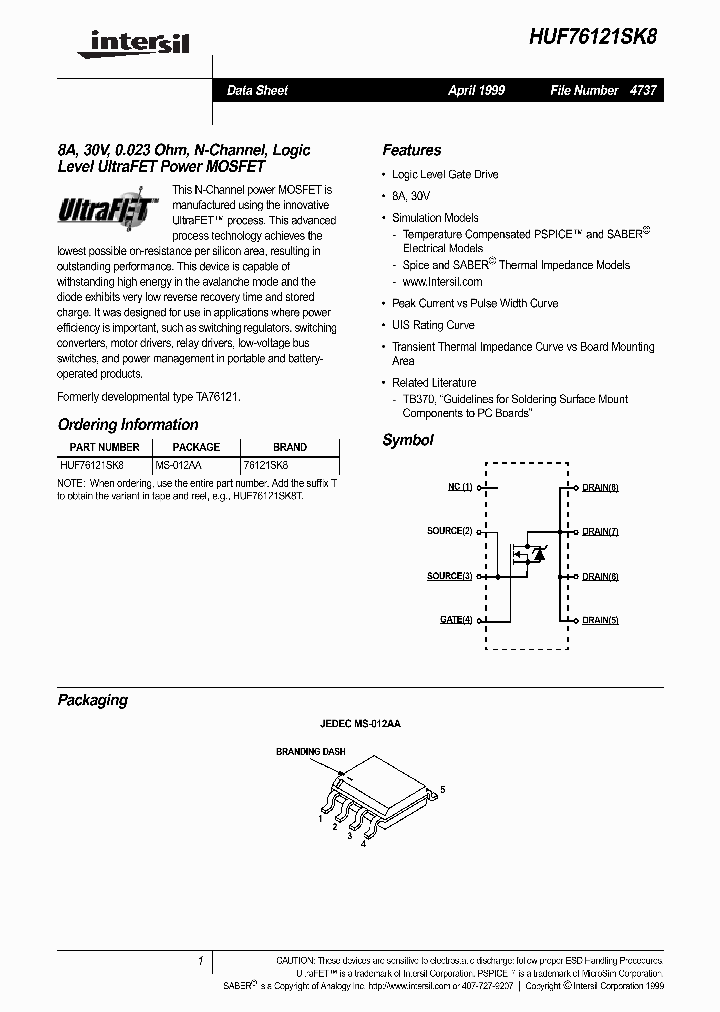 HUF76121SK8_299692.PDF Datasheet