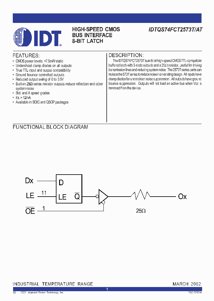 IDTQS74FCT2573AT_233398.PDF Datasheet