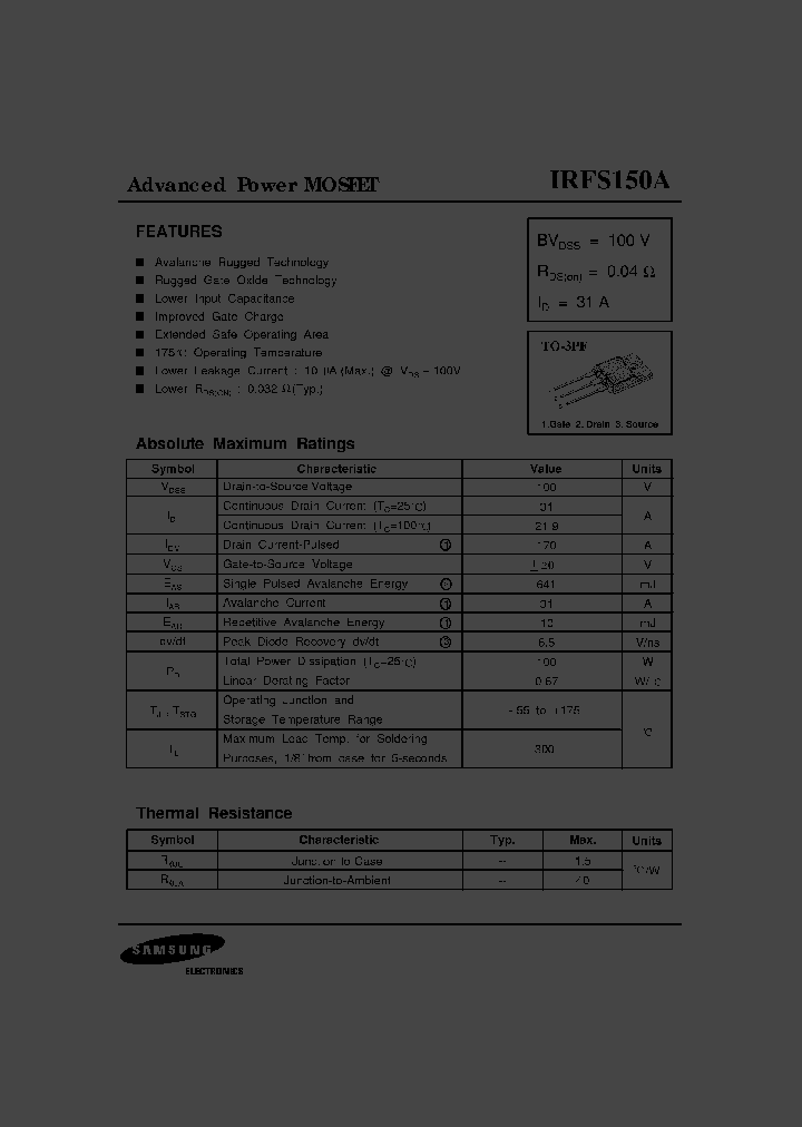 IRFS150A_200703.PDF Datasheet
