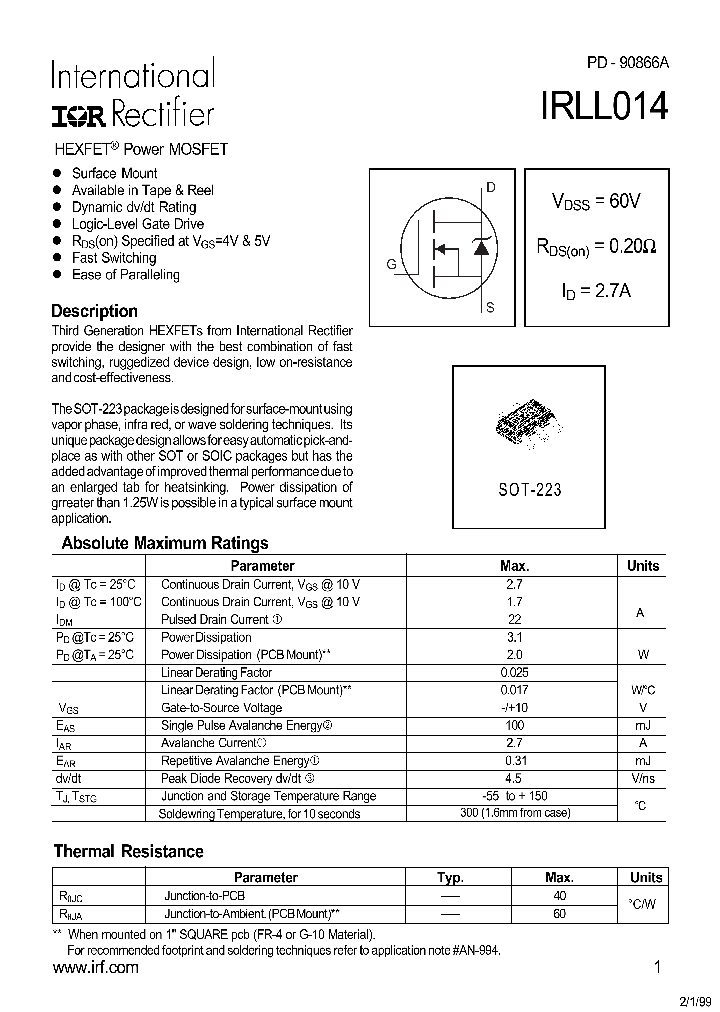 IRLL014_281983.PDF Datasheet