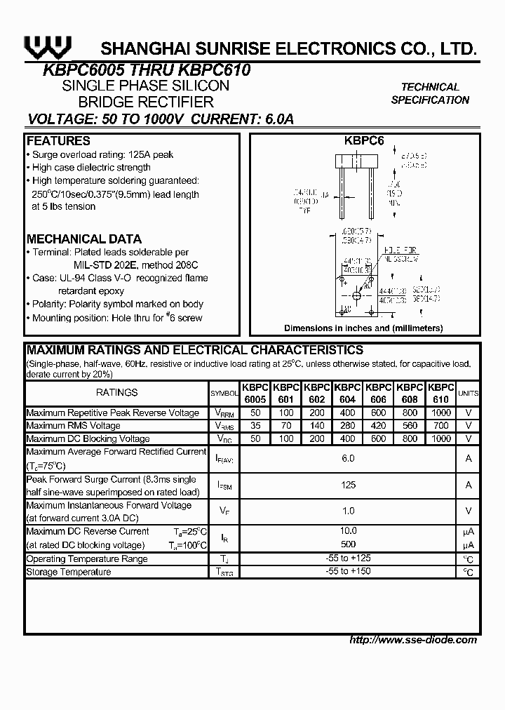 KBPC606_273072.PDF Datasheet