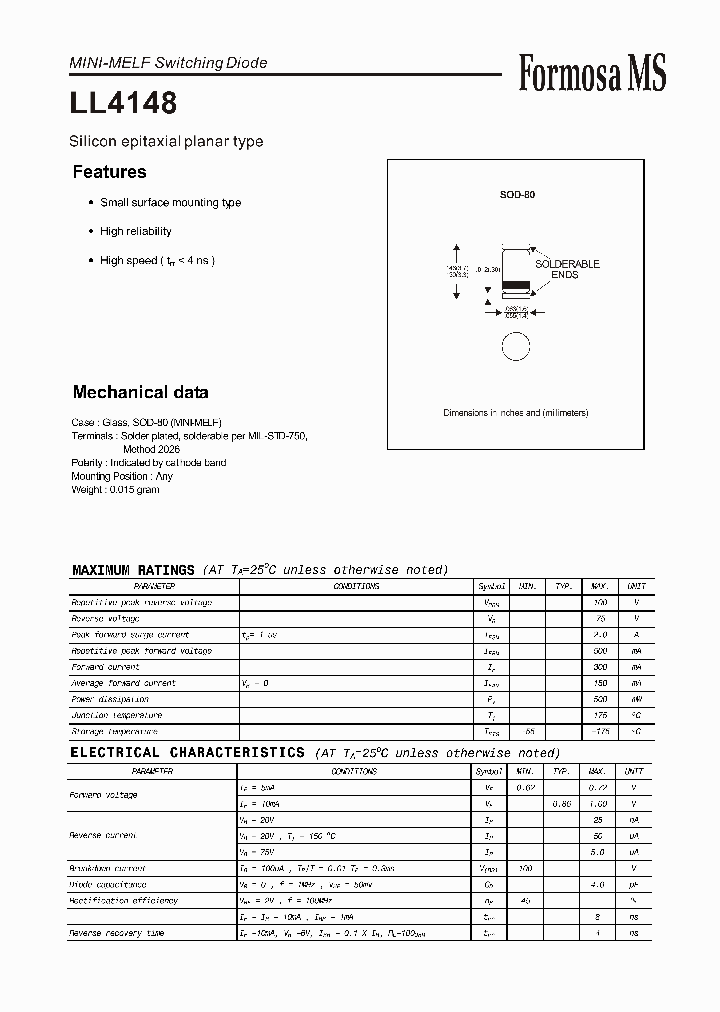 LL4148_278221.PDF Datasheet