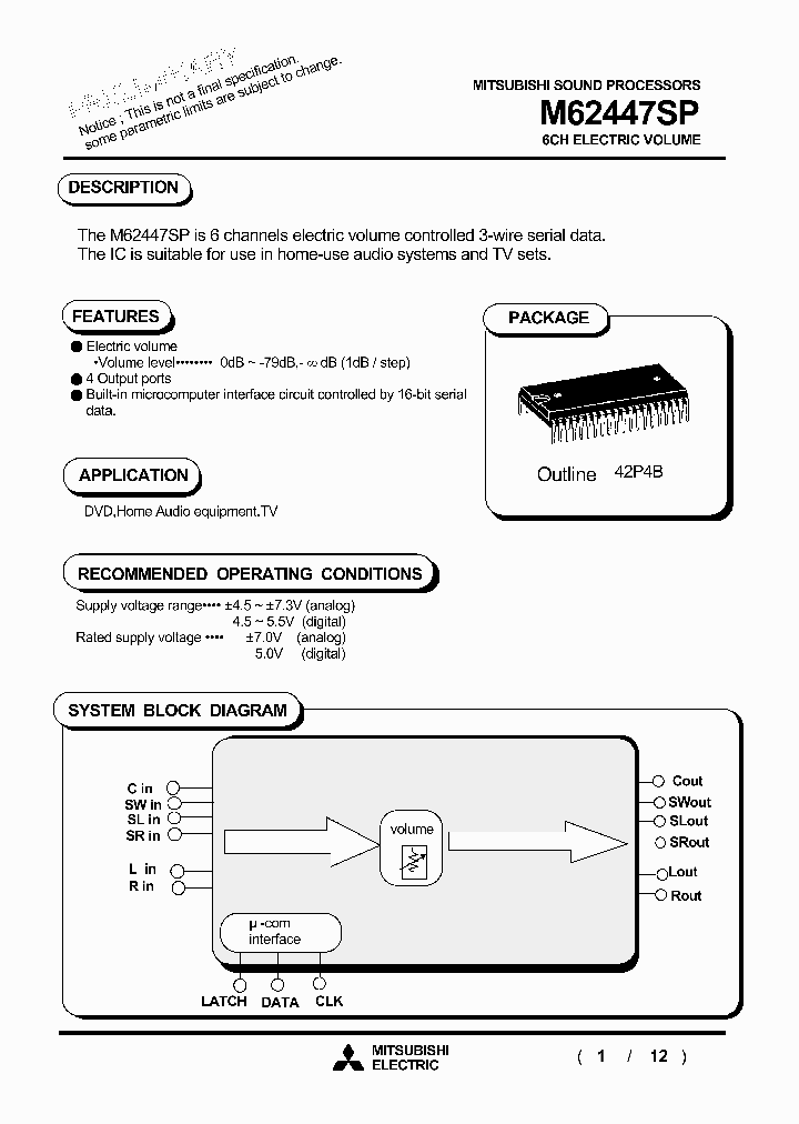 M62447SP_209474.PDF Datasheet