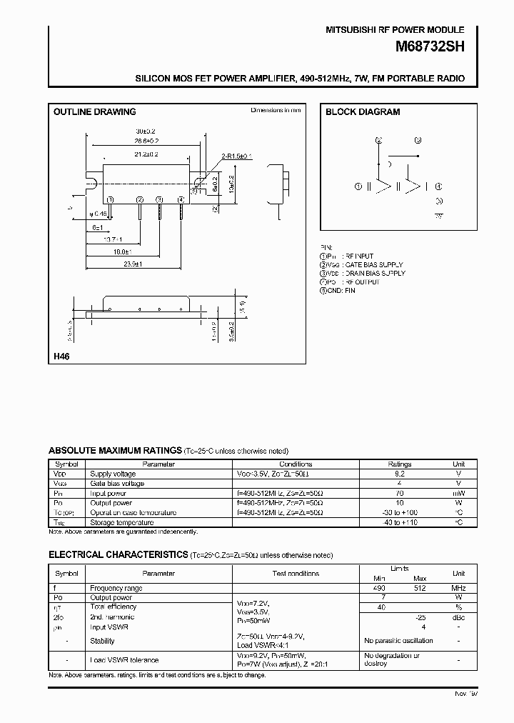 M68732SH_229301.PDF Datasheet