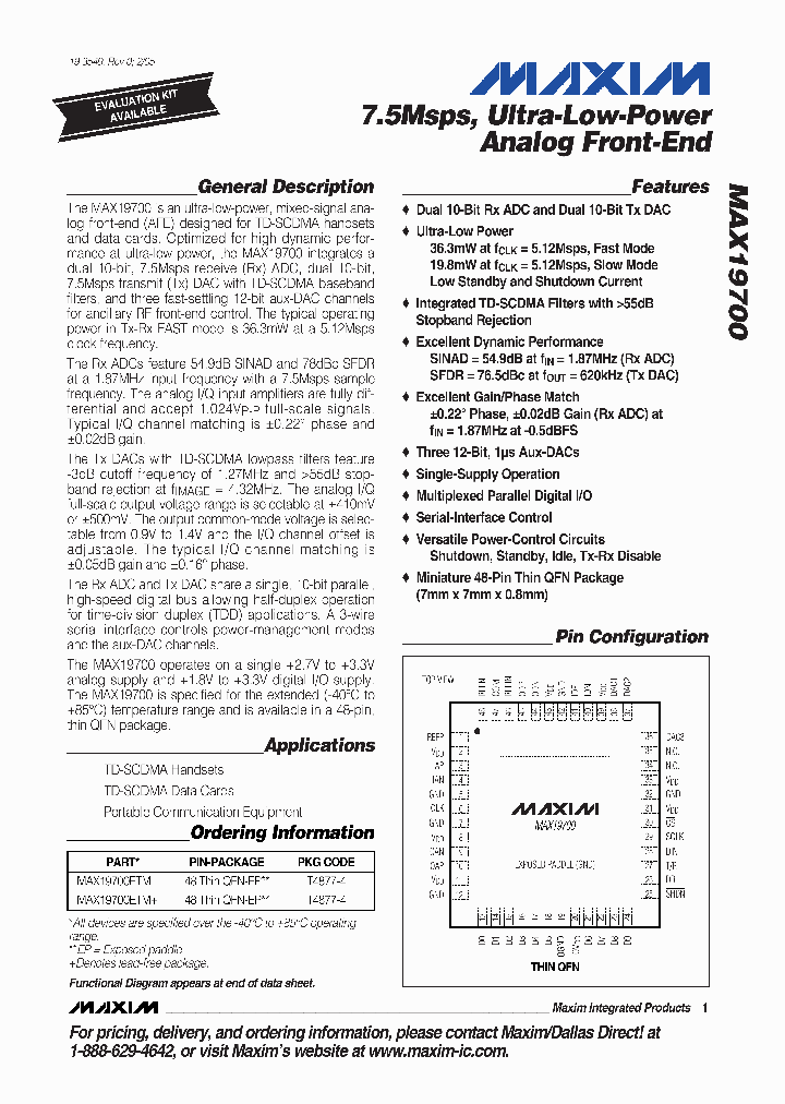MAX19700_255268.PDF Datasheet