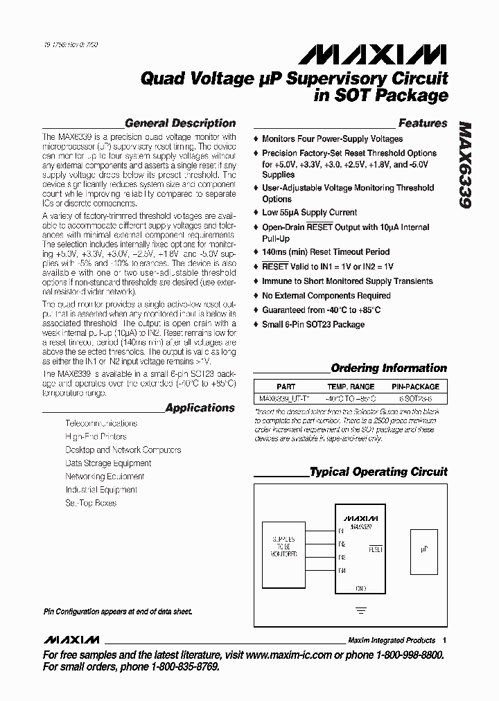 MAX6339_265337.PDF Datasheet