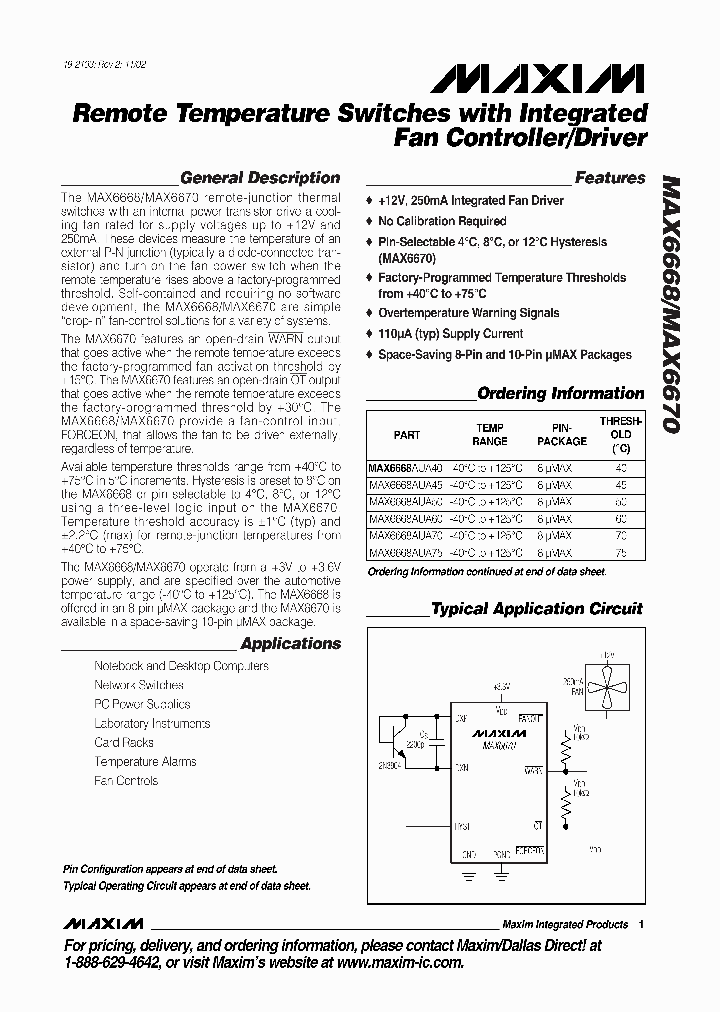 MAX6670_266389.PDF Datasheet