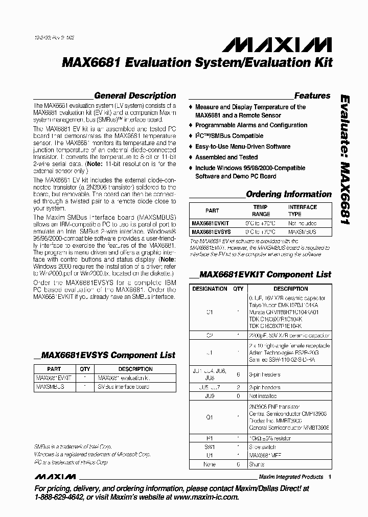 MAX6681EVKIT_239880.PDF Datasheet