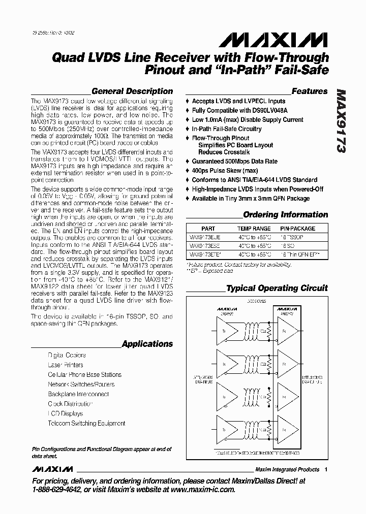 MAX9173_283455.PDF Datasheet