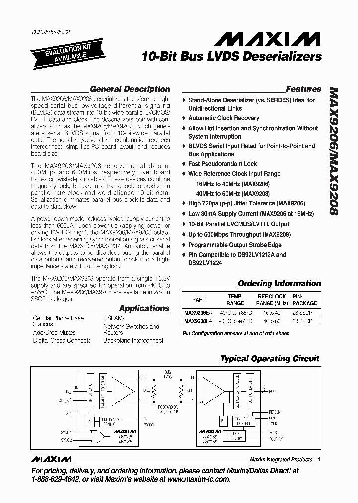 MAX9206_223539.PDF Datasheet