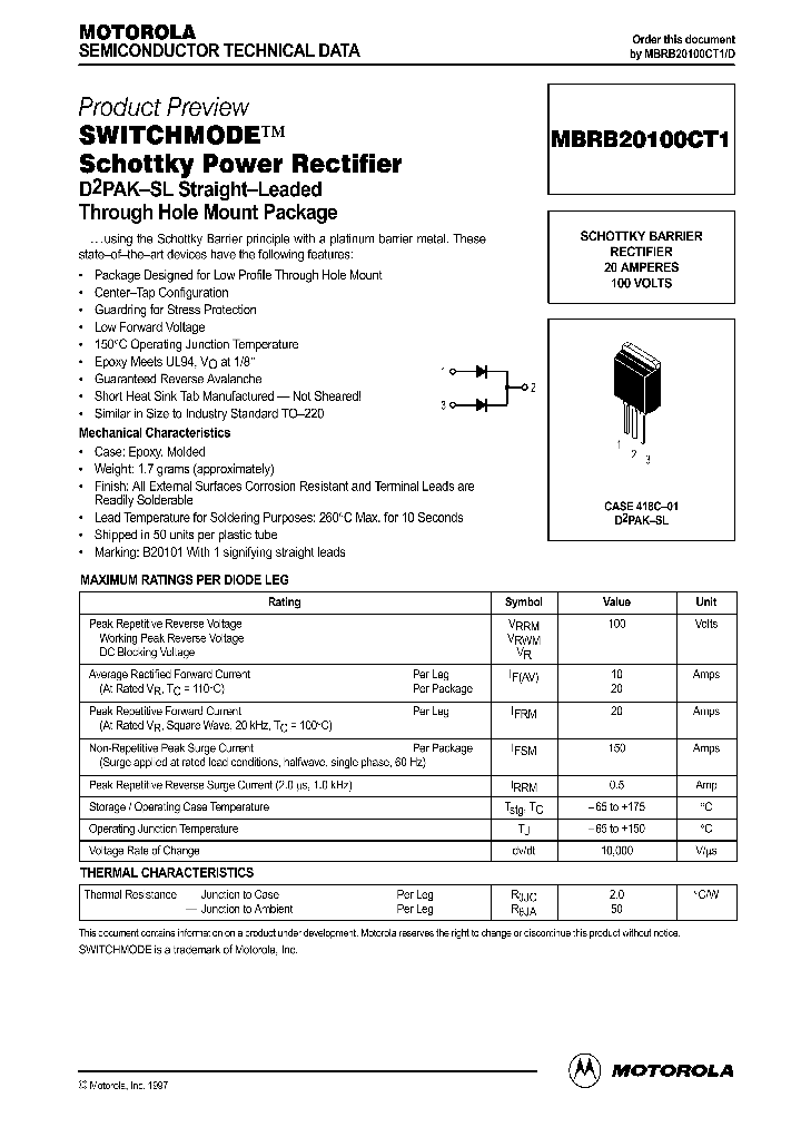 MBRB20100CT1D_292029.PDF Datasheet