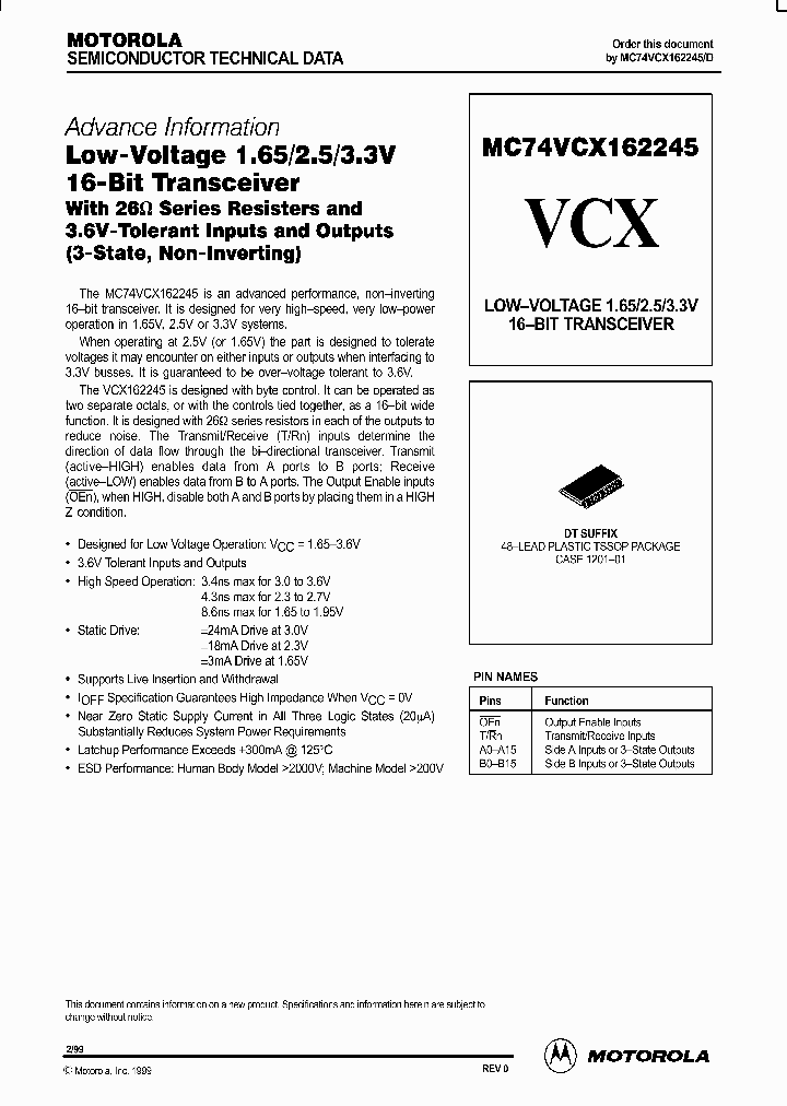 MC74VCX162245_294781.PDF Datasheet