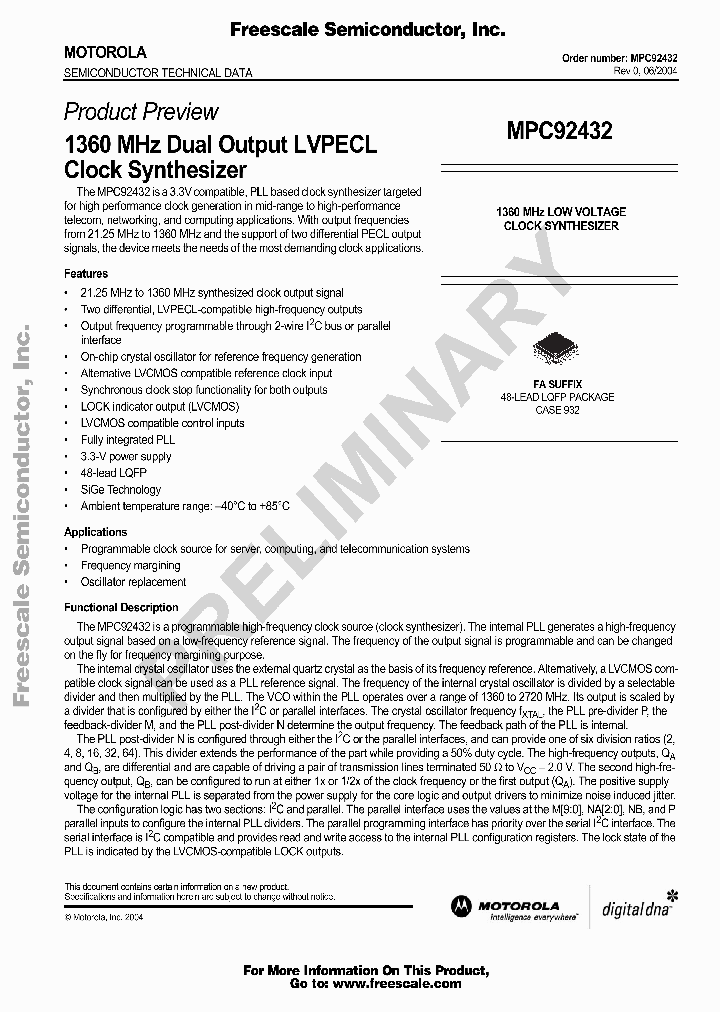 MPC92432_206299.PDF Datasheet