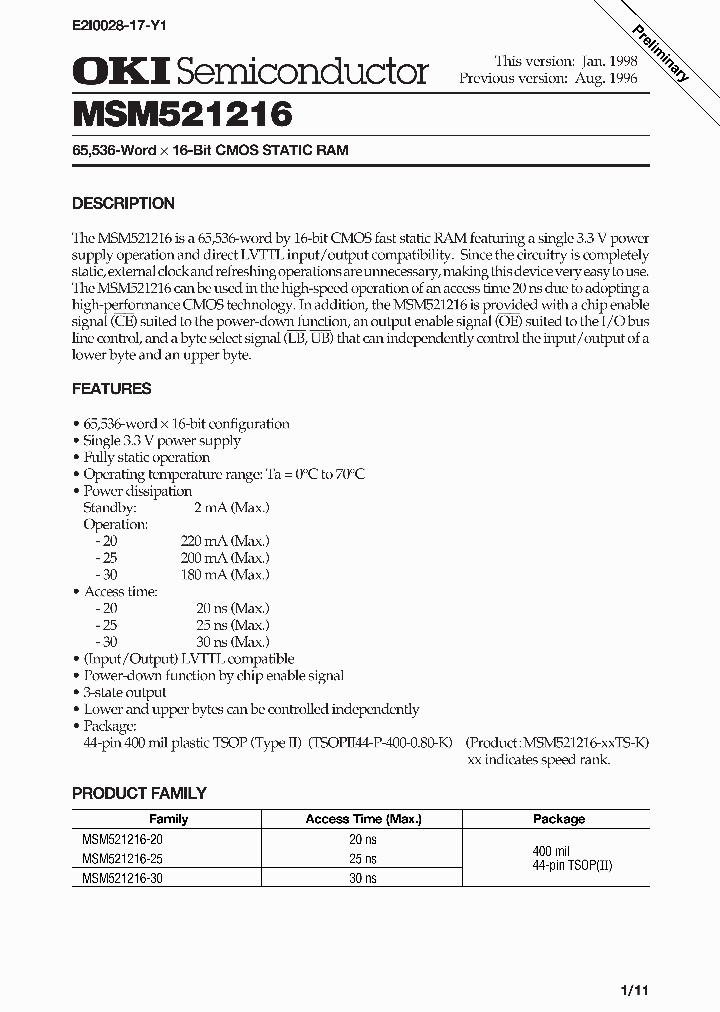 MSM521216_279147.PDF Datasheet