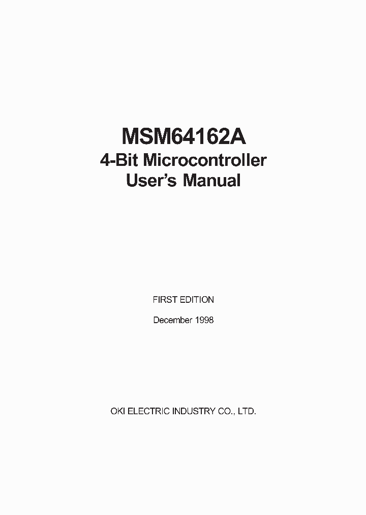 MSM64162A_293101.PDF Datasheet