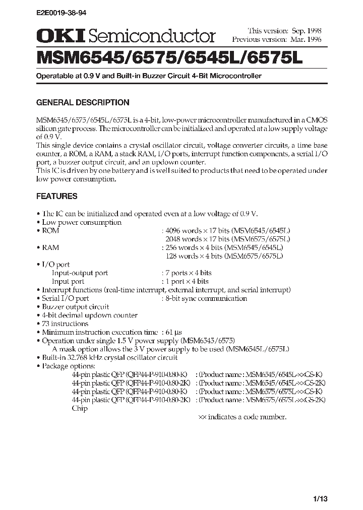 MSM6545L_193161.PDF Datasheet