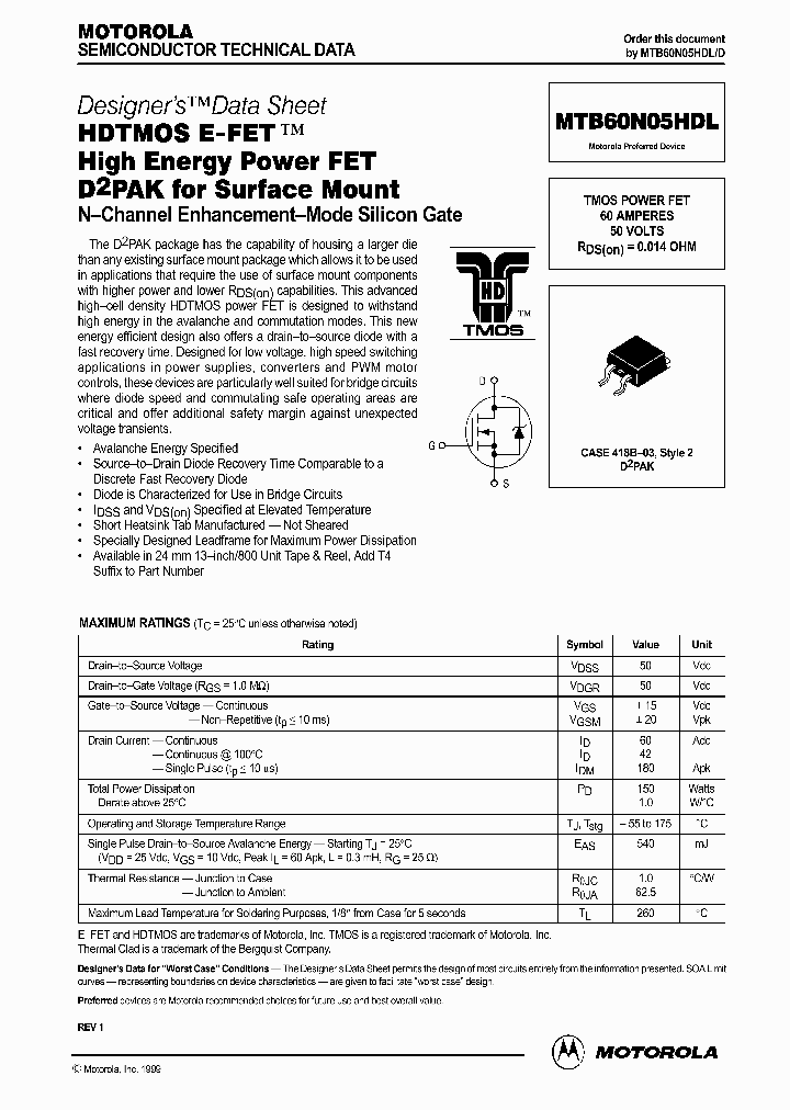 MTB60N05HDLD_289846.PDF Datasheet