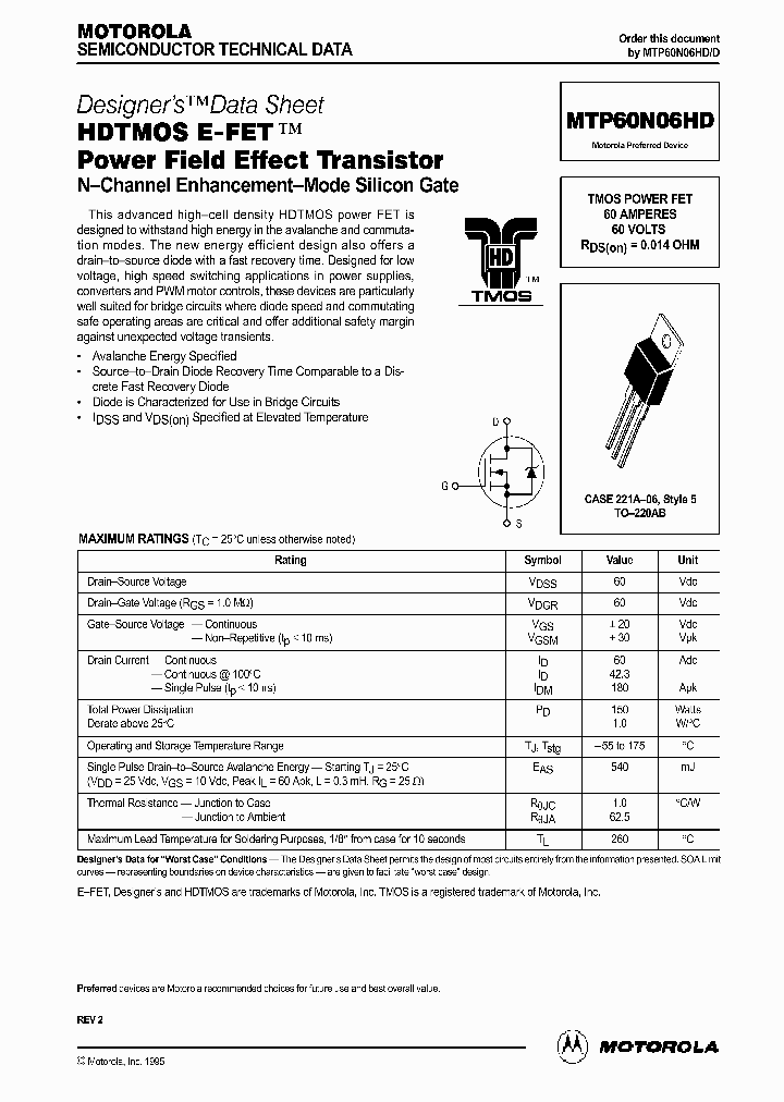 MTP60N06_65090.PDF Datasheet