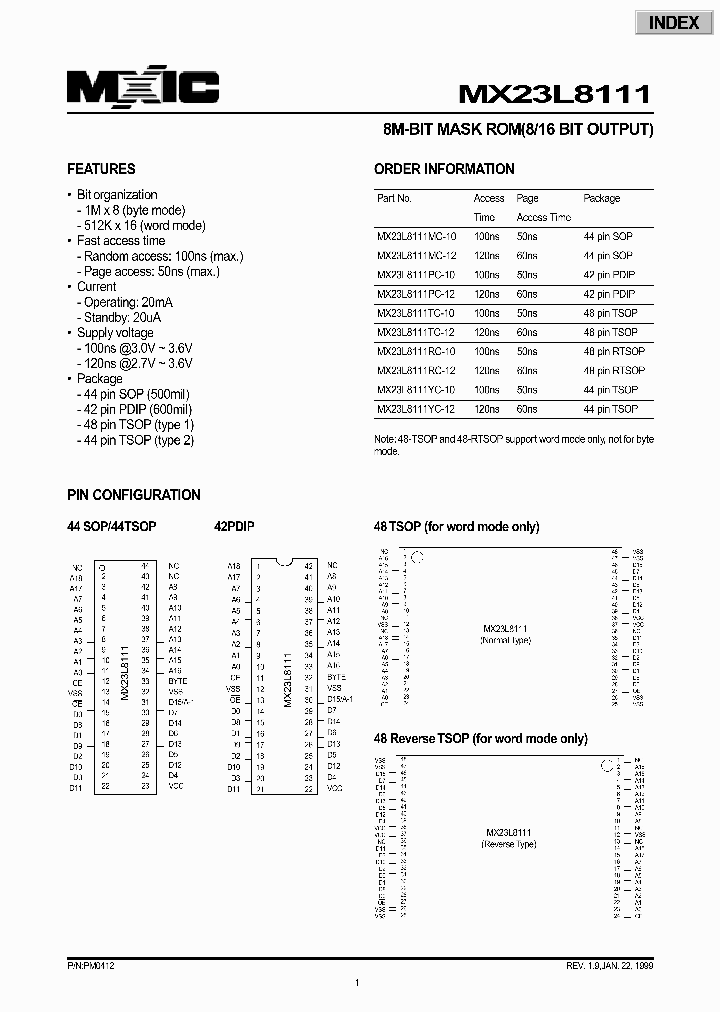 MX23L8111_229192.PDF Datasheet