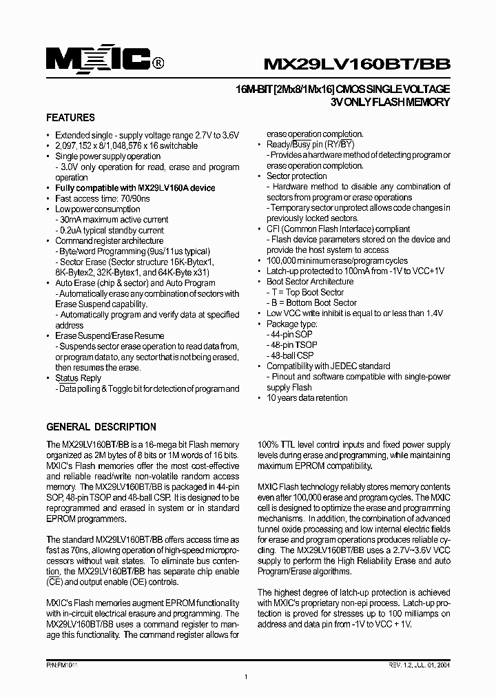 MX29LV160BBTC-70_248119.PDF Datasheet