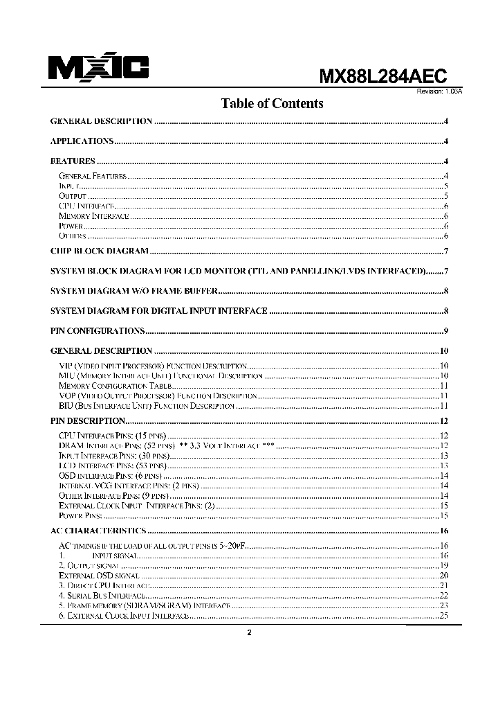 MX88L284AEC_270808.PDF Datasheet