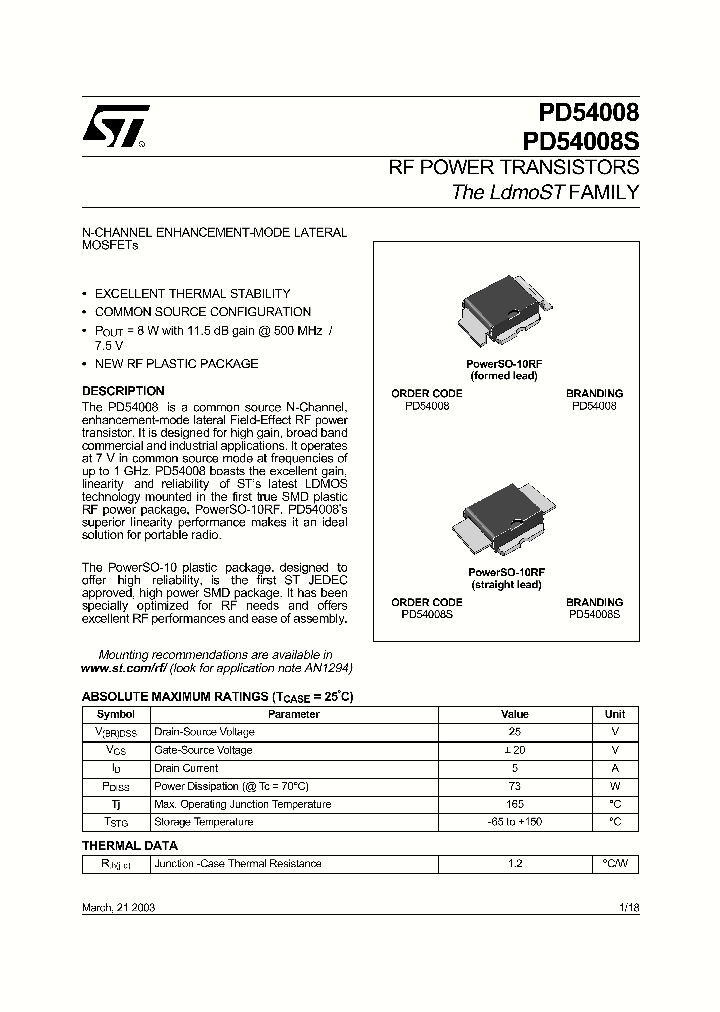 PD54008_248317.PDF Datasheet