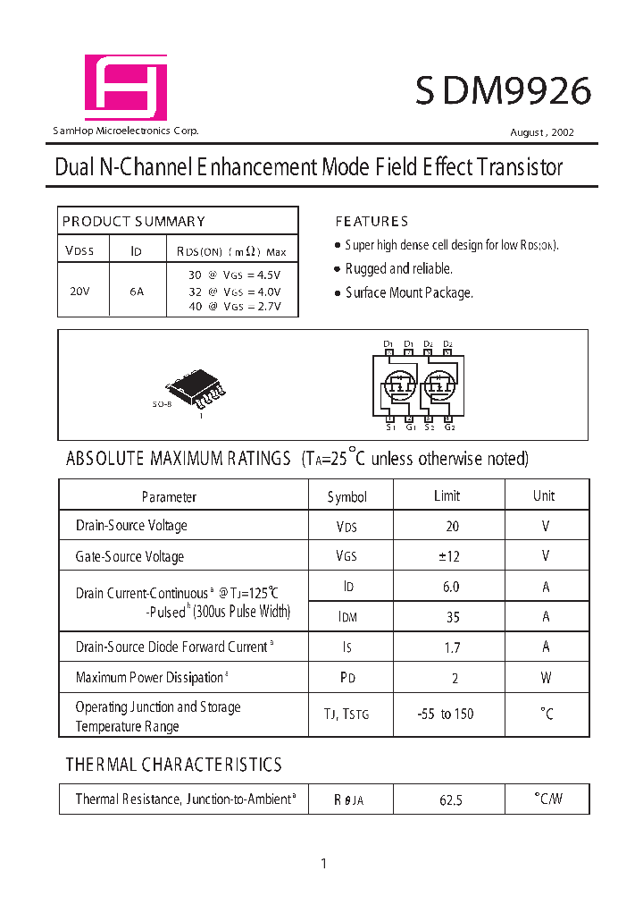 SDM9926_281343.PDF Datasheet