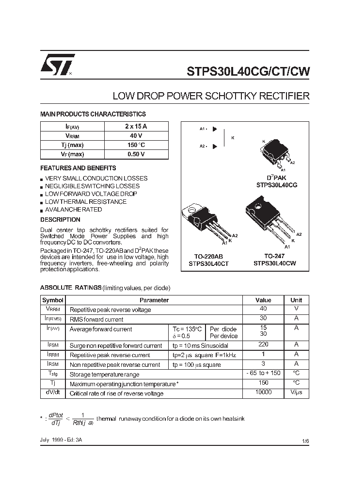 STPS30L40CW_282536.PDF Datasheet