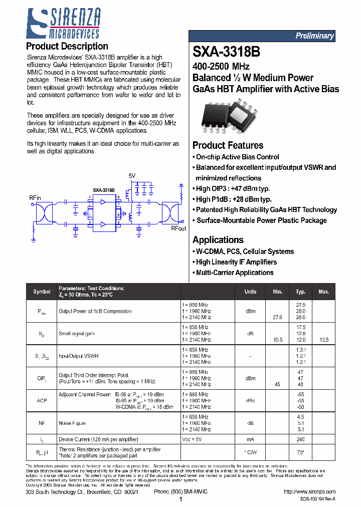SXA-3318B_291823.PDF Datasheet