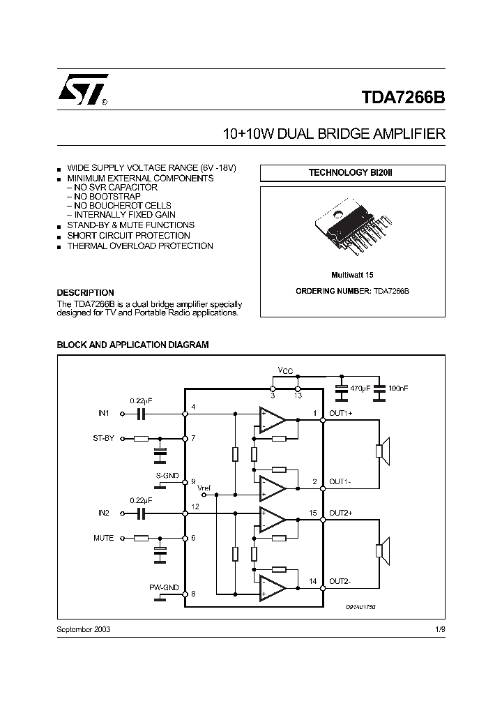 TDA7266B_208973.PDF Datasheet